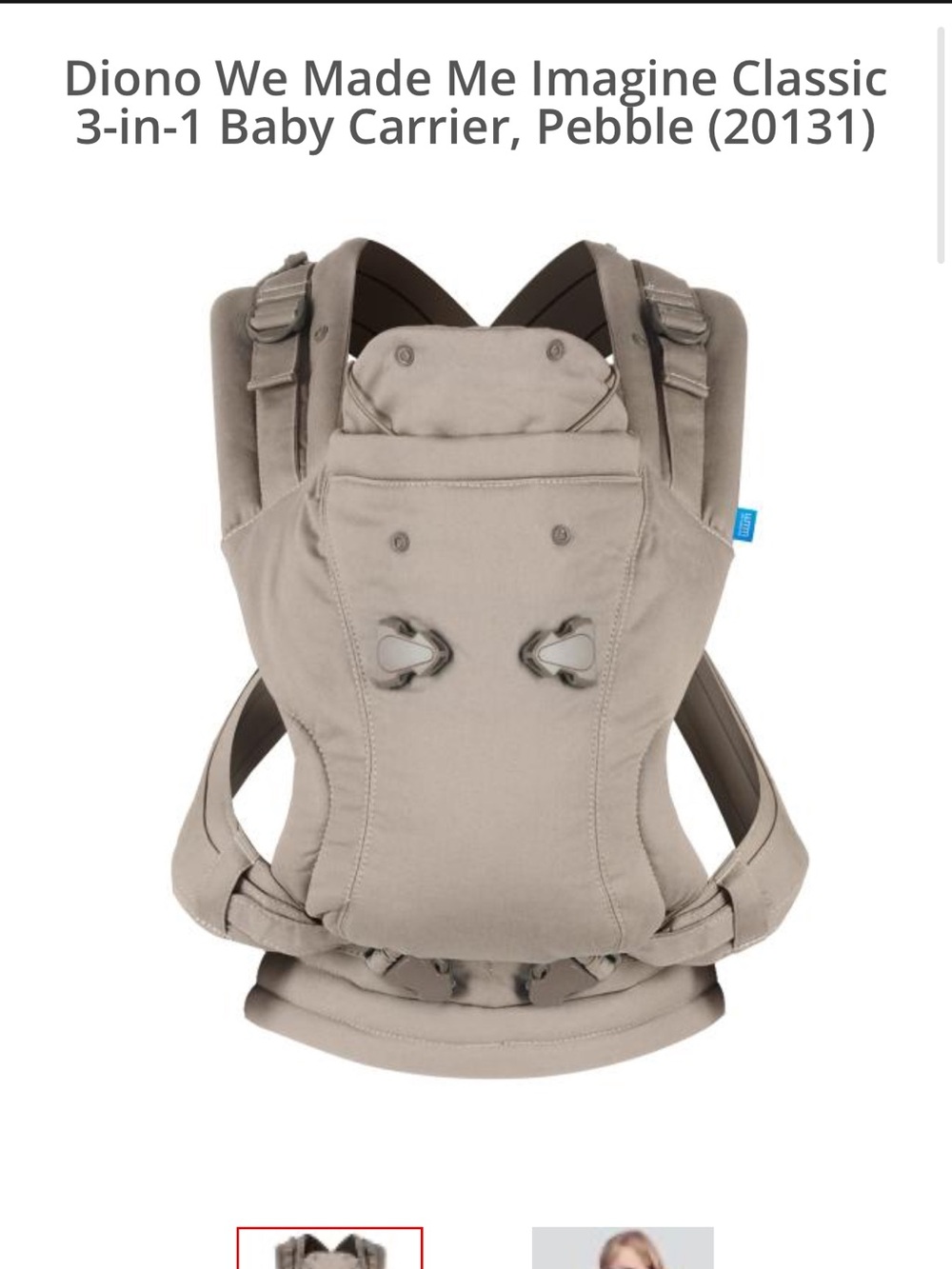 Diono We Made Me Pebble Classic 3-in-1 Carrier in Taupe